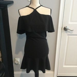 Boohoo Strapped Frill Detailing Cut Out Midi Dress